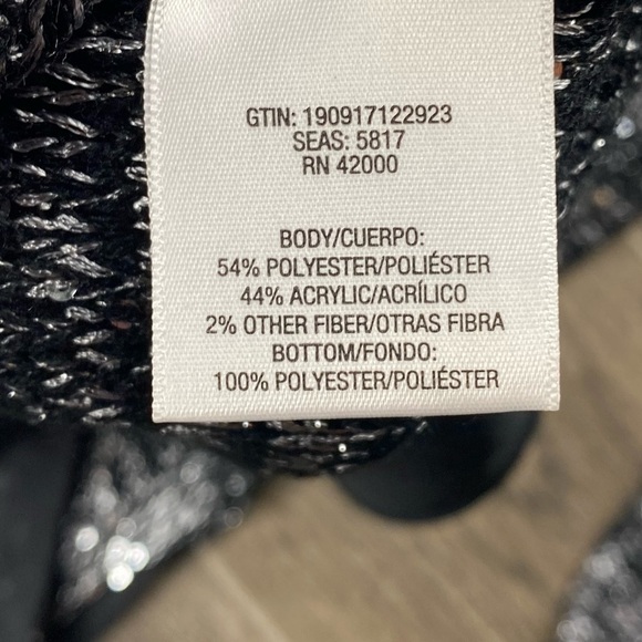 Sparkly pullover sweater sheer trim size small - Picture 6 of 7